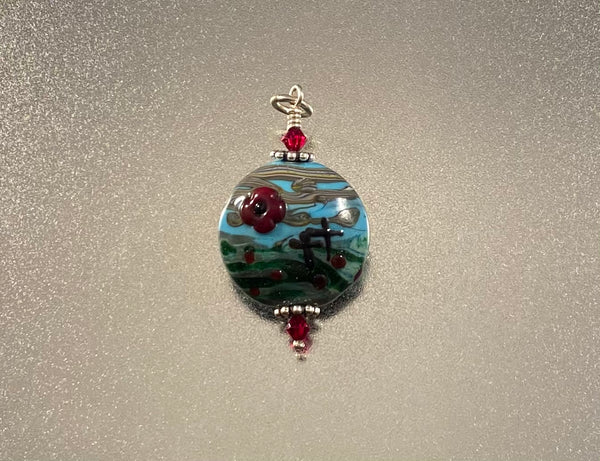 “In Flanders Fields...” Lampwork (Glass) Bead