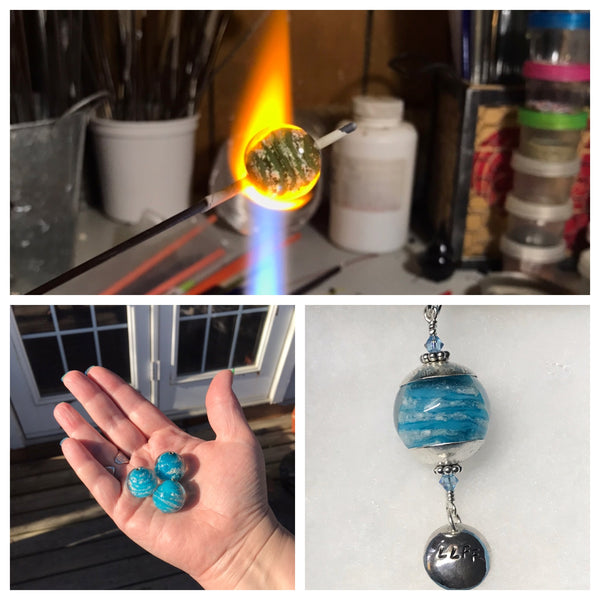 Remember Me - Lampwork (Glass) Memory Bead