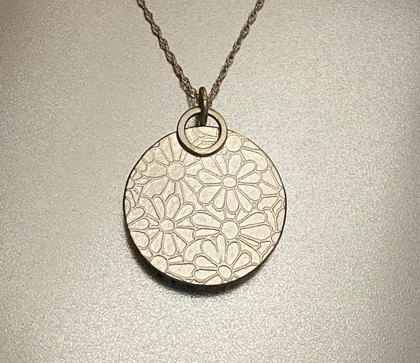 Limoges Pink Roses Pendant
