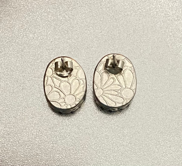 Limoges Pink Roses Earrings