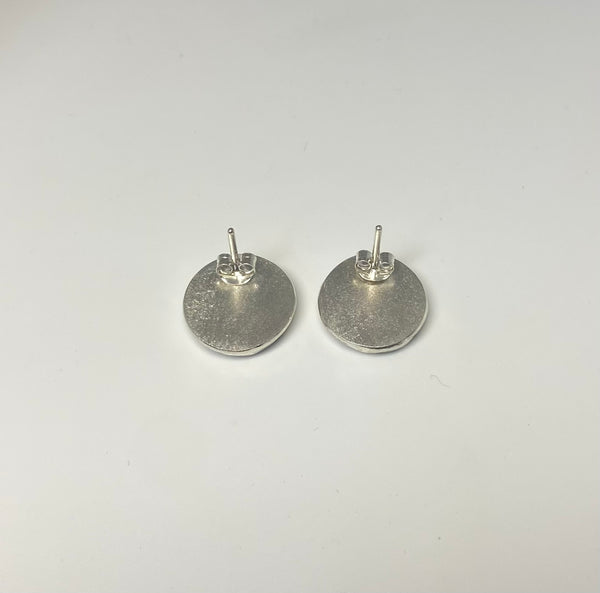 Pink Roses Sterling Silver Earrings