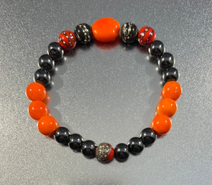 Orange Scarab Bracelet