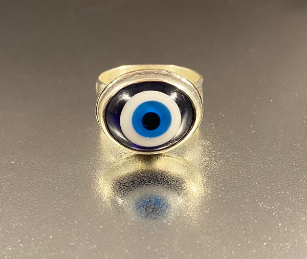 Oval Evil Eye Ring